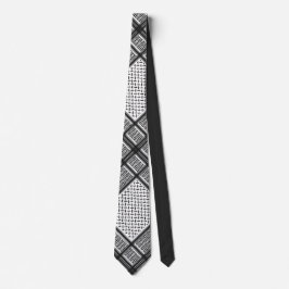 Svart och vit palestinsk keffiyeh slips