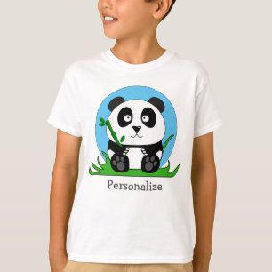 Svart Och Vit Panda Björn T Shirt