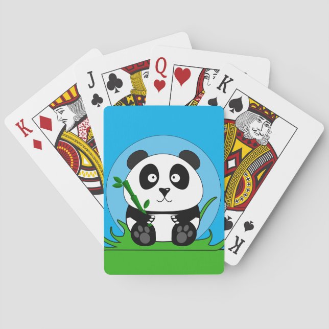Svart Och Vit Panda Casinokort (Baksidan)