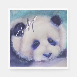 SVART OCH VIT PARTY MONOGRAM PAPPERSSERVETT