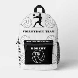 Svart och vit personlig för Volleyball-idrottsäck.