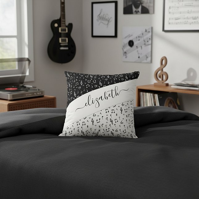 Svart och vit personlig kudde (Skapare uppladdad)