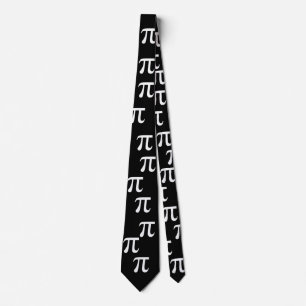 Svart och vit Pi-symbol Slips