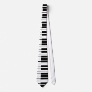 Svart och vit piano nycklar nacke för pianist slips