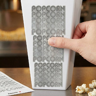 Svart och vit popcorn klistermärken