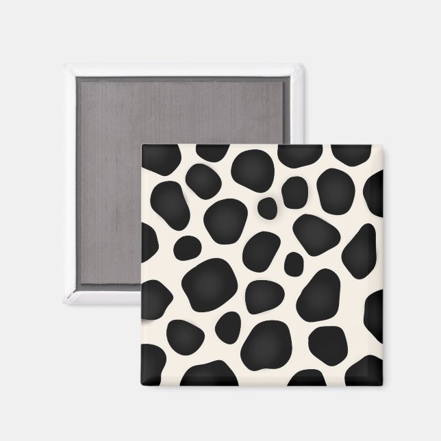 Svart och vit prick magnet (Front/Back)