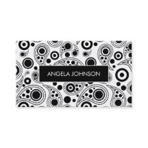 Svart och vit prickpaisley