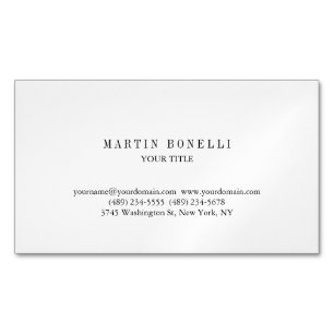 Svart och vit Professionell med oformaterad bildsk Magnetiska Visitkort
