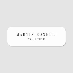 Svart och vit Professionell med oformaterad bildsk Namnbricka