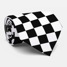 Svart och vit Racing Silks-ruta Derby Slips