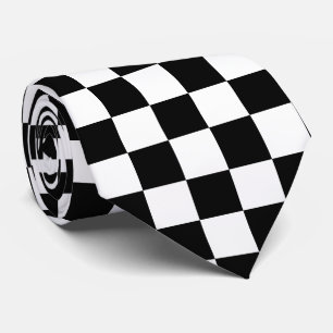 Svart och vit Racing Silks-ruta Derby Slips