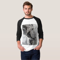 Svart och vit Raglan T-shirt - Baseballtröja