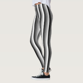 Svart och vit rand leggings