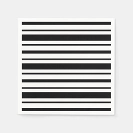 Svart och vit rand pappersservett