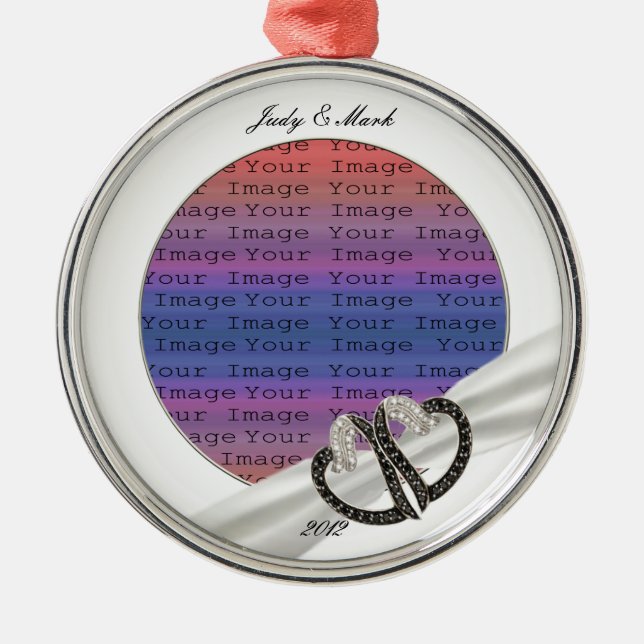 Svart och vit romb-hörn Ornament (Framsidan)