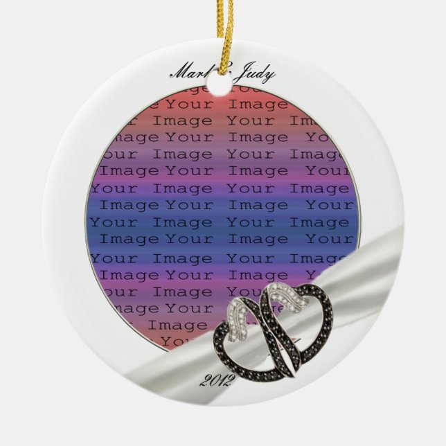 Svart och vit romb-hörn Ornament (Framsidan)
