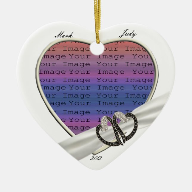 Svart och vit romb-hörn Ornament (Framsidan)