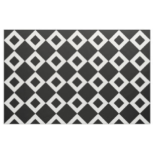 Svart och vit romb Mönster Geometric Fabric Tyg