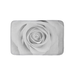 Svart- och vit ros-blomstermattan badrumsmatta