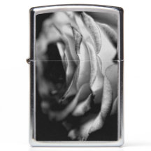 Svart och vit ros Zippo-tändare