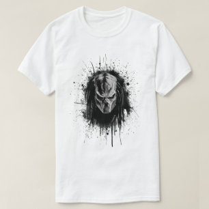 Svart och vit rovdjur ansikte t shirt