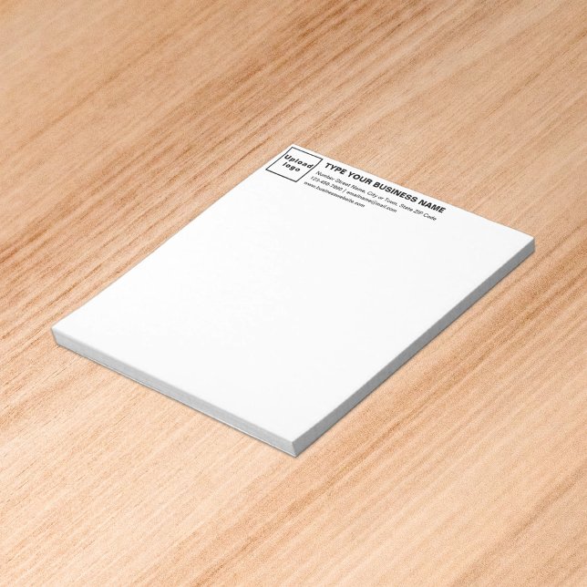Svart och vit rubrik - liten anteckningsblock (Build brand name awareness. Your business brand on heading of small notepad.)