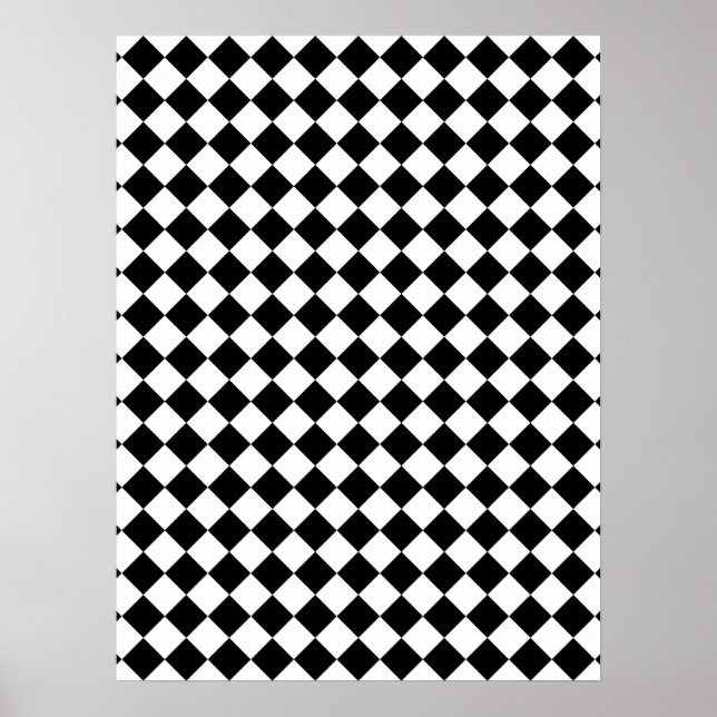 Svart och vit rutig design poster (Framsidan)