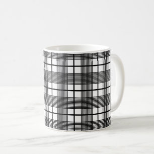 Svart och vit rutig mönster Little Glen Kaffemugg