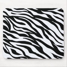 Svart och vit Safari-tema Zebradjurstryck Musmatta