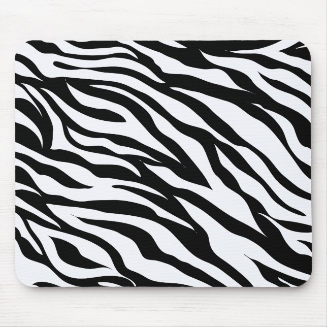 Svart och vit Safari-tema Zebradjurstryck Musmatta (Framsidan)