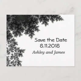 Svart och vit Save the Date Meddelande Vykort