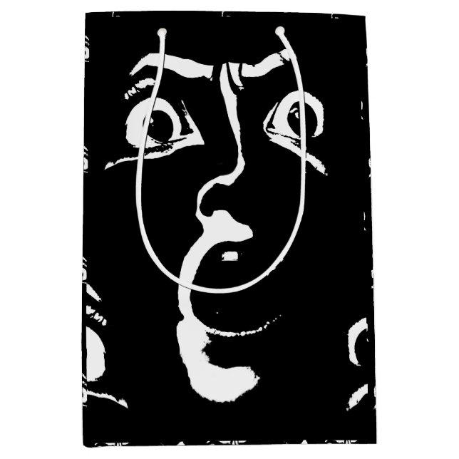 Svart och vit skräck ansikte (Framsidan)