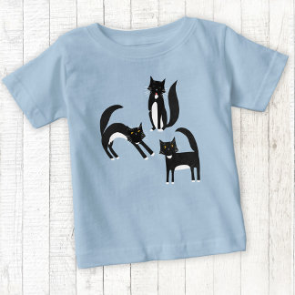 Svart och vit smokingkatt t shirt