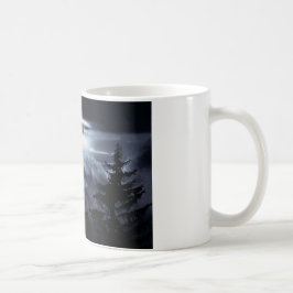 Svart och vit solnedgång kaffemugg
