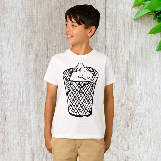 Svart och vit soptrask av trådduk t shirt (Skapare uppladdad)
