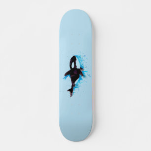 Svart och vit späckhuggare mini skateboard bräda 18,5 cm