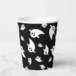 Svart och vit spöklik spök-mönster Halloween