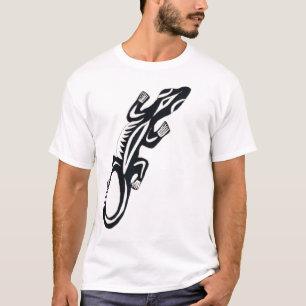 Svart och vit stil-ödla t shirt