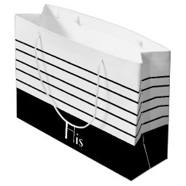 Svart och vit stor Rand-gift-flagga