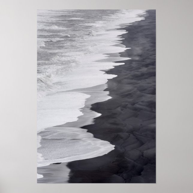 Svart och vit strand poster (Framsidan)