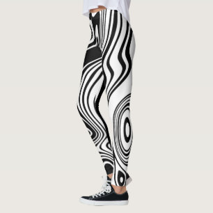 Svart och vit stripe-legering eller Välj Färg Leggings