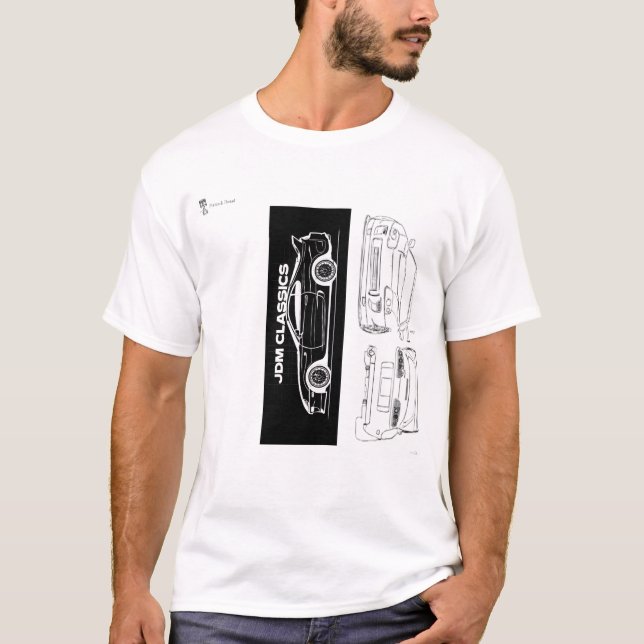 Svart och Vit Supra Tee | Piston & Thread (Framsida)