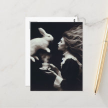 Svart och vit Surreal Magic Tea med Bunny