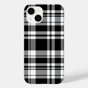 Svart och vit tartan-pläd Case-Mate iPhone-fodral