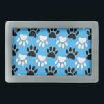 Svart och vit Tass i blå bakgrund<br><div class="desc">Ett mönster i svartvitt och vitt om hund med tryckta effekter på blå bakgrund. Ursprunglig design,  tecknad stil</div>