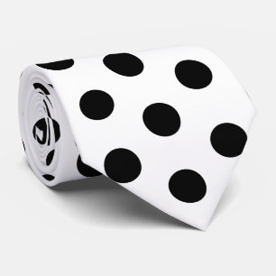 Svart och vit tävlings silke prickiga Derby Slips