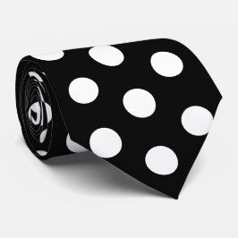 Svart och vit tävlings silkes polka prick Derby Da Slips