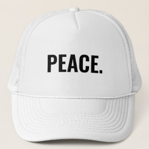 Svart och vit text minimalistisk mot krig keps