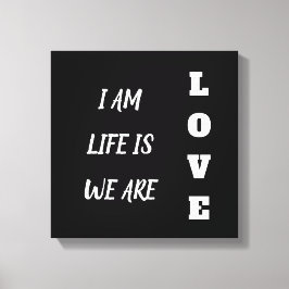 Svart och vit textur med inspirationskvot canvastryck