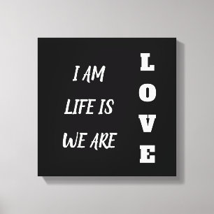 Svart och vit textur med inspirationskvot canvastryck